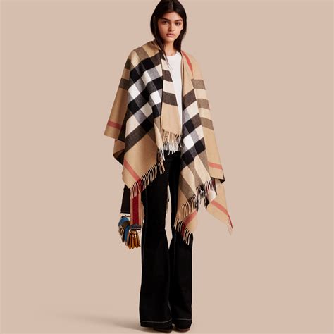 burberry logo poncho|Burberry poncho shawl pockets.